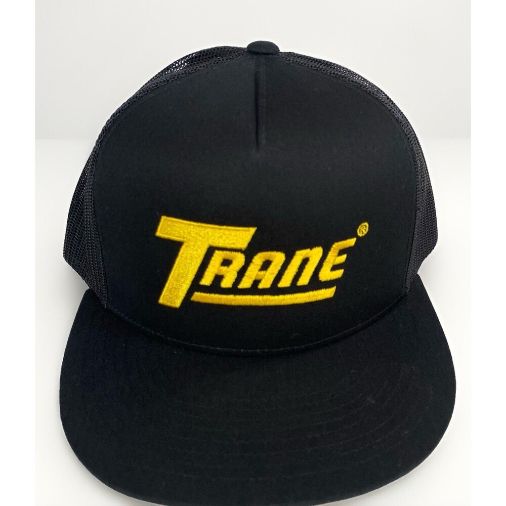 Trane HVAC Company Black & Yellow Strapback Adjustable Ball Hat Cap New w/o Tag